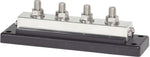 Blue Sea Busbar, 4 Stud Terminal/4 Screw Terminal, 300 V AC/48 V DC, 545 amp AC/600 amp DC - 2104-BSS