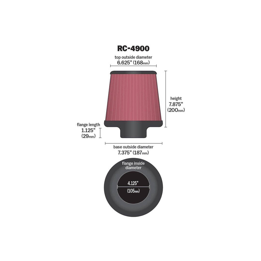 K&N Air Filter Elements RC-4900 product image 3