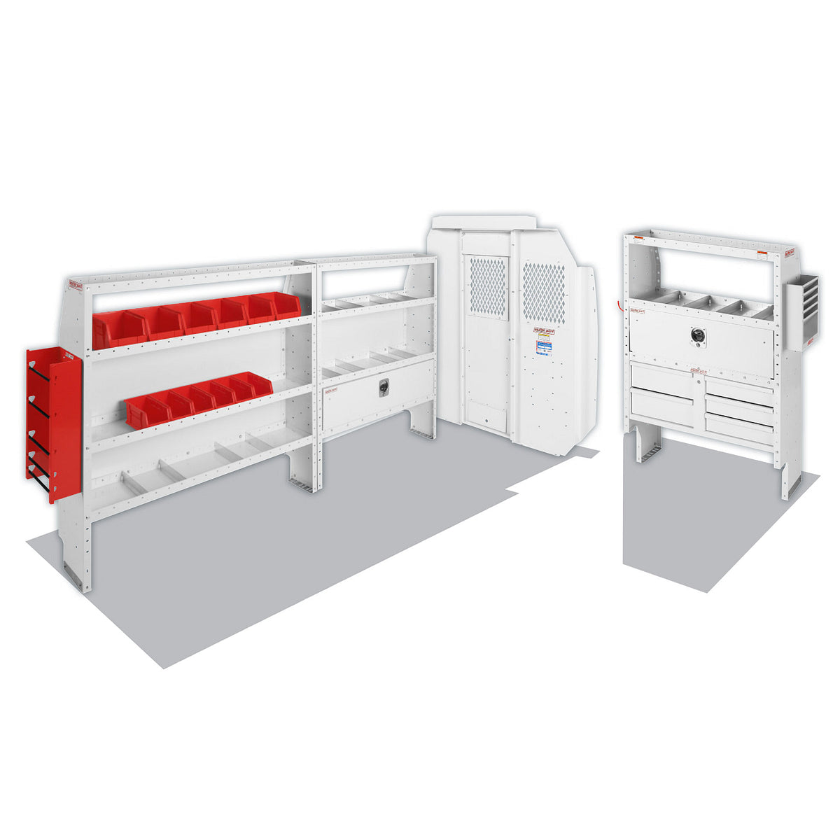 Weather Guard Van Storage System Kit, White - 600-8444L