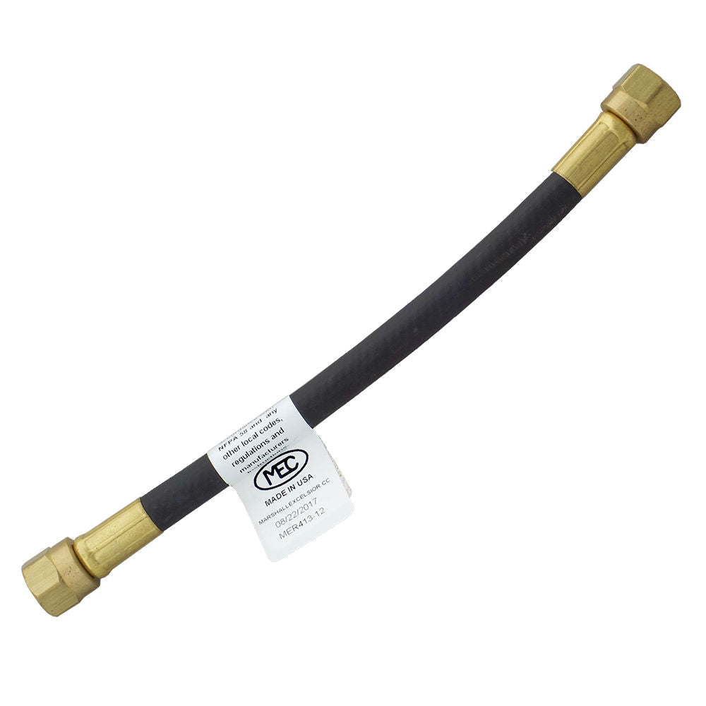 Marshall Excelsior Propane Hose, 1/4 in Inside Diameter High Pressure Hose, 3/8 in Female Flare Swivel x 3/8 in Female Flare Swivel - MER413-36