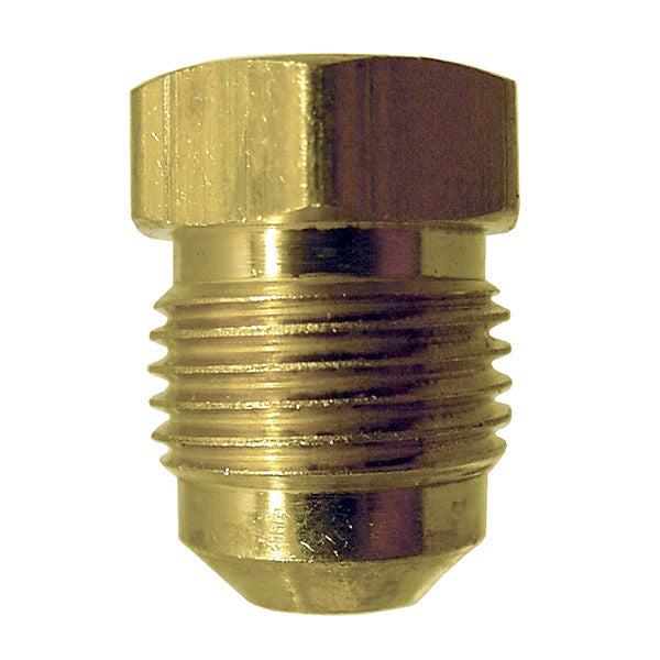 Marshall Excelsior Fitting Plug/Fitting Cap, 3/8 in Flare Hex Plug, Brass - MEP2-6