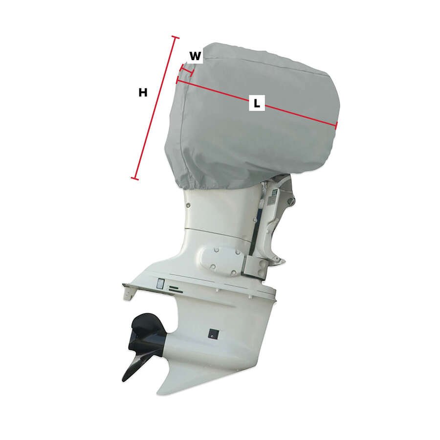 Carver Boat Motor Cover, Fits 5 Horse Power Motor, 18 in Length x 12 in Width x 10 in Height - 70000F-10
