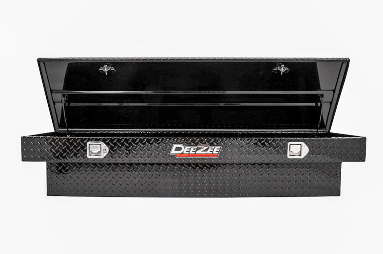 Dee Zee Tool Box, Red Label, Black Gloss Powder Coated Aluminum, 20 in Length x 69-3/4 in Width x 13.2 in Height - DZ8170B