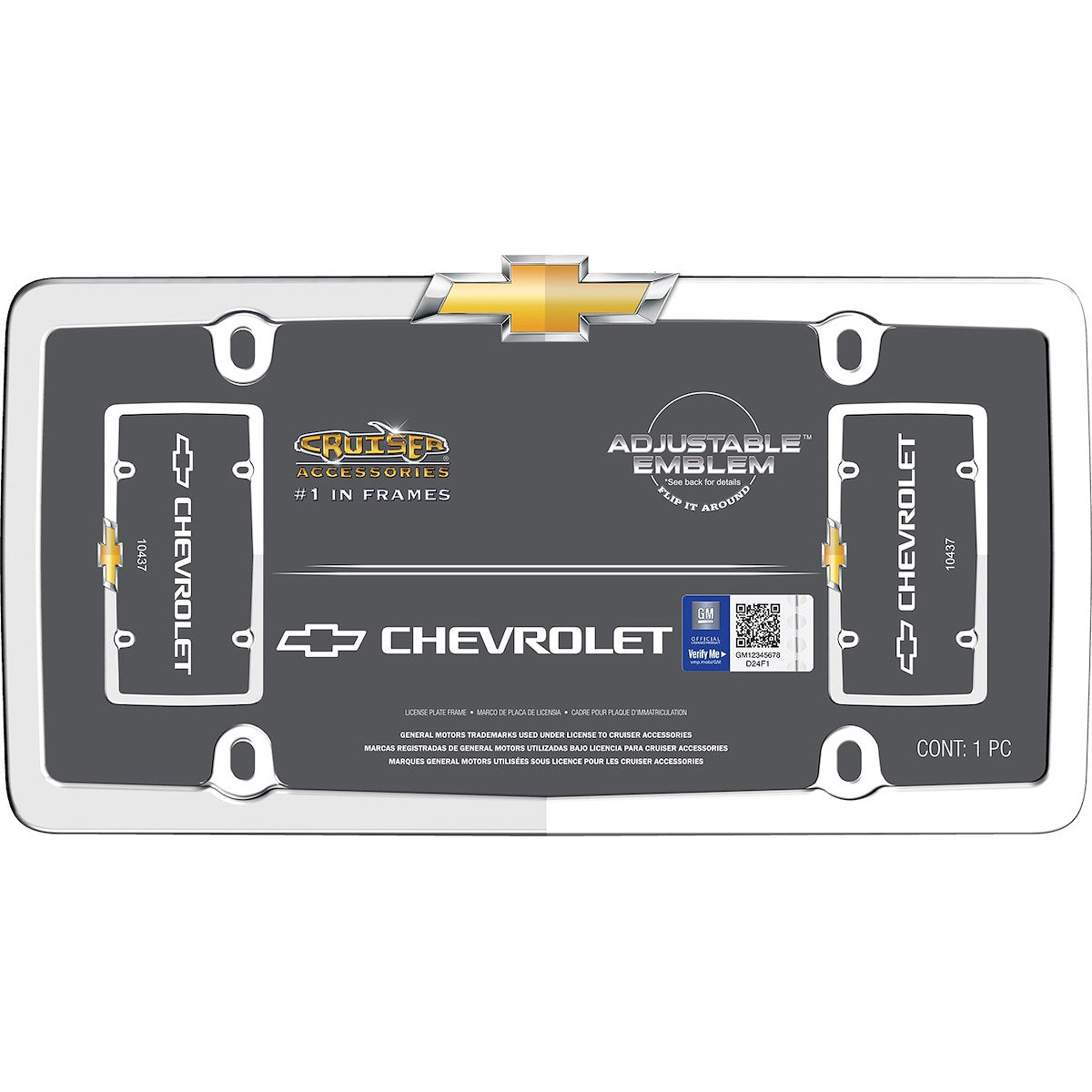 Cruiser License Plate Frame, Chrome Plated - 10437