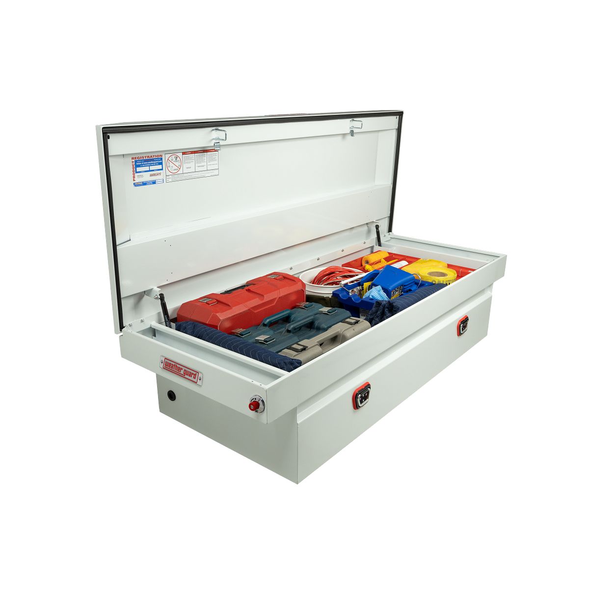 Weather Guard Tool Box, White, Steel, 20 in Length x 72 in Width x 18 in Height - 126-3-04