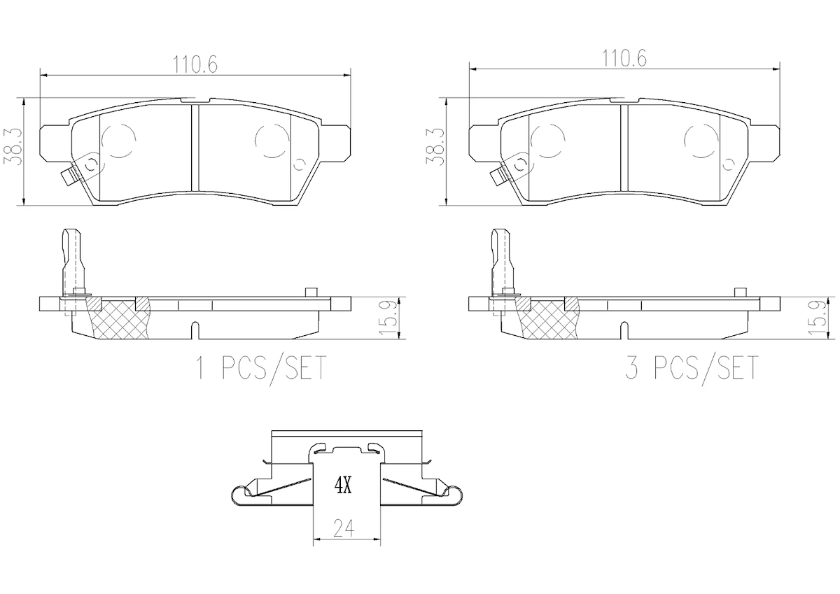 Brembo Brake Pads P56077N product image 2