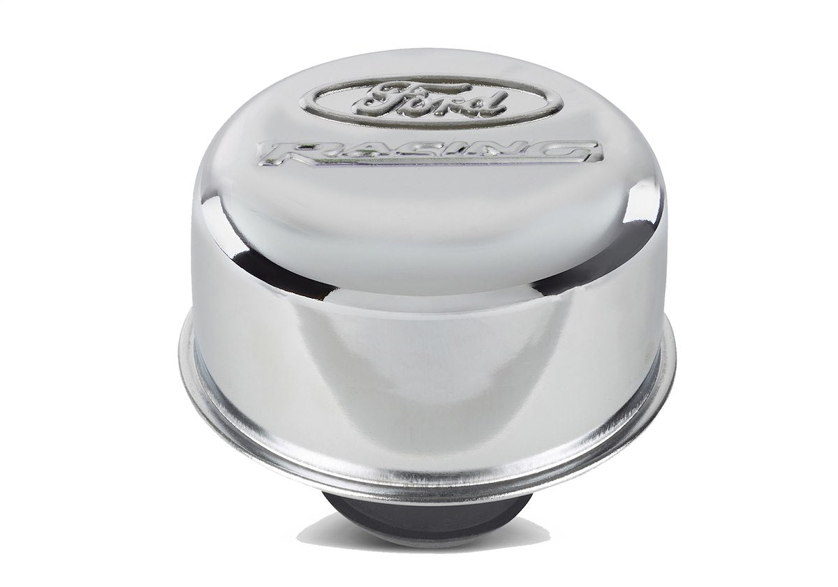Ford Performance Crankcase Breather Cap, Chrome With Ford Racing Logo - 302-215