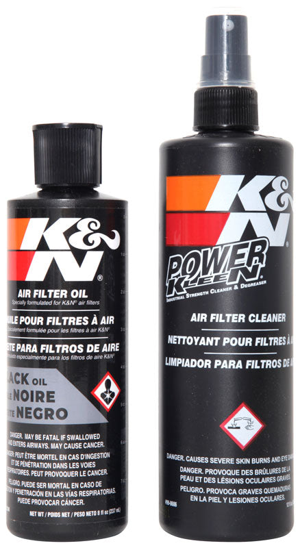 K&N Air Filter Cleaner Kit, 12 oz Bottle of Cleaner, Black - 99-5050BK