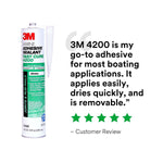 3M Adhesive Sealant, 3M 4200 Fast Cure, Used To Bond Aluminum/Wood/Gelcoat And Fiberglass, 10 oz Cartridge - 06560