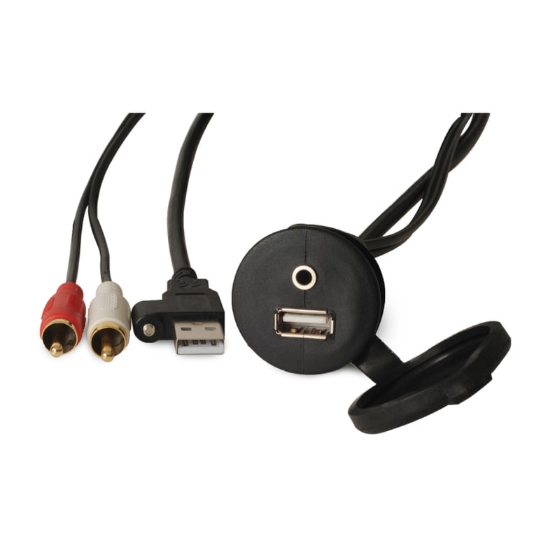 Fusion Electronics Audio/Video Cable, 3.5 Millimeter AUX Connector, 6-1/2 ft Length, Black - 010-12381-00