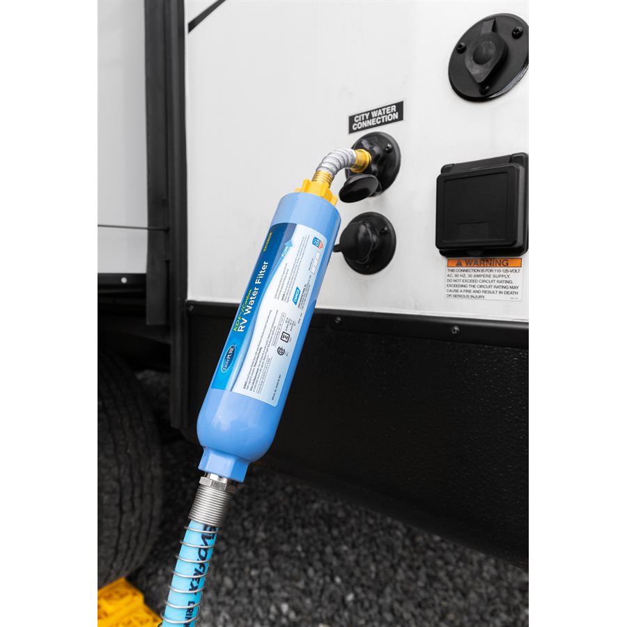 Camco Fresh Water Hose End Protector, Coiled Attachment To Prevent Hose Kinking at Connection Point - 22703