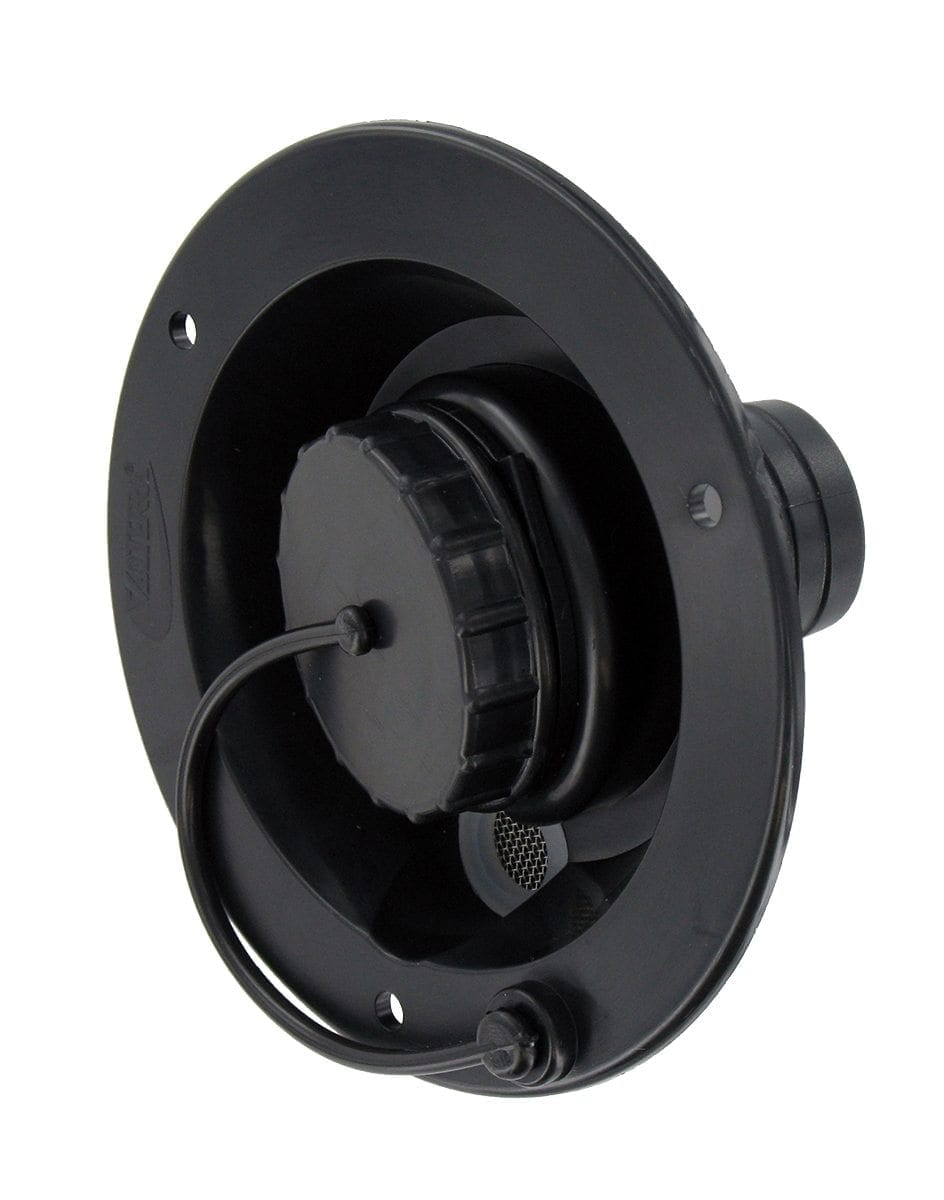 Valterra Fresh Water Inlet, 1/2 in Female Pipe Thread Inside Connection, Black - A01-2003BK