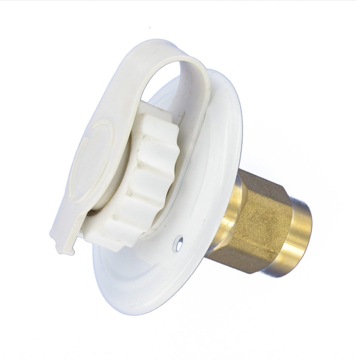 Valterra Fresh Water Inlet, 1/2 in Female Pipe Thread Inside Connection, 2-3/4 in Flange, 2-3/4 in Overall Diameter - A01-0171LF