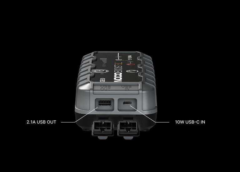 NOCO Battery Jump Starter, 35 Watt Hours Capacity Lithium-Ion Battery, 1500 Peak amp, Up To 30 Jump Starts Per Charge - GB50