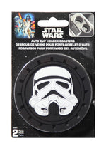 Plasticolor Beverage Coaster, 3-1/4 in Diameter, Black, Set Of 2 - 000665R01