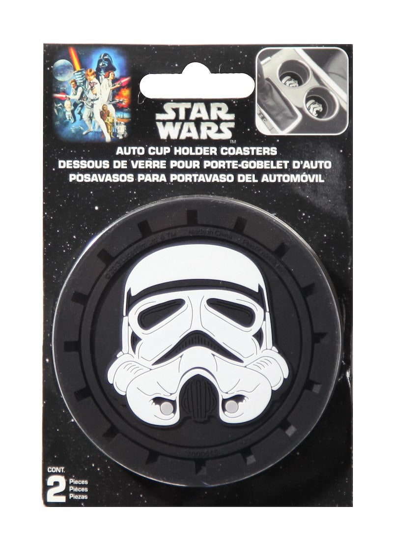Plasticolor Beverage Coaster, 3-1/4 in Diameter, Black, Set Of 2 - 000665R01