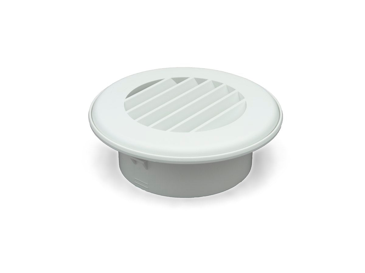B&B Molders Heating/Cooling Register, Fits 4 in Flexible Ducts, 4-1/8 in Diameter Cutout Dimension, 4 in Diameter Outside Dimension - 94264