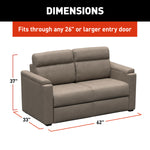 Lippert Sofa, Heritage Series, 62 in Length x 33 in Width x 37 in Height Overall, 51 in Width x 24 in Depth Sitting Surface - 2024044222