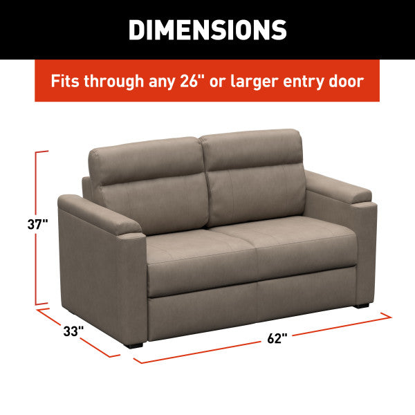Lippert Sofa, Heritage Series, 62 in Length x 33 in Width x 37 in Height Overall, 51 in Width x 24 in Depth Sitting Surface - 2024044222