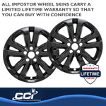 Coast2Coast Wheel Skin, 17 in, 5 Split Spokes, Gloss Black, Set Of 4 - IWCIMP388BLK