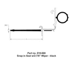 AP Products Slide Out Seal, Snap In Seal With 2-7/8 in Wiper, 4-1/8 in Width x 23/32 in Height x 35 ft Length, Black - 018-668