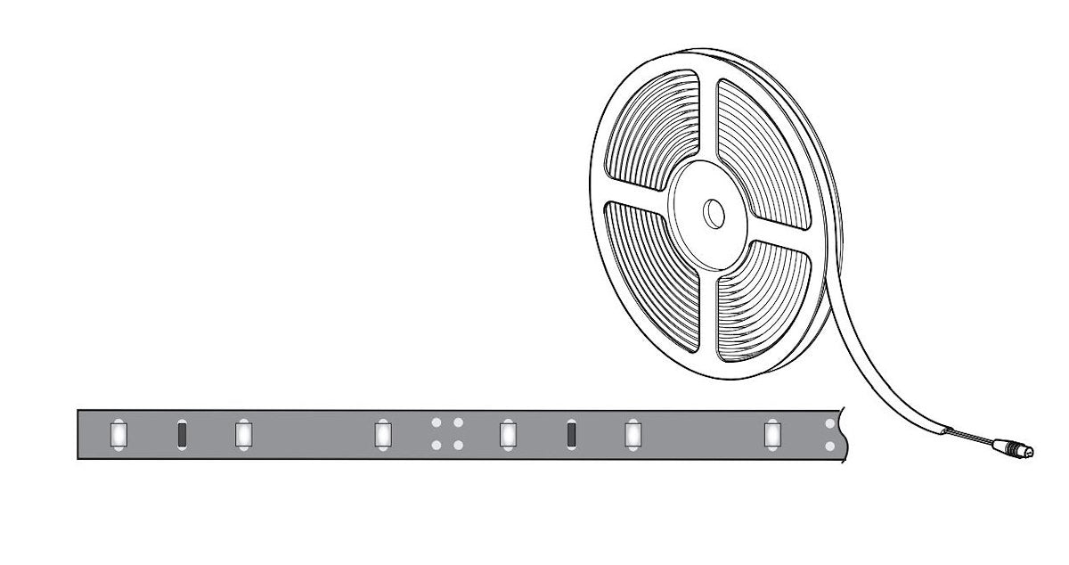 Carefree RV Awning Light, LED Flexible Light Strip, 5 Meter Length, 8 in Lead - R001885