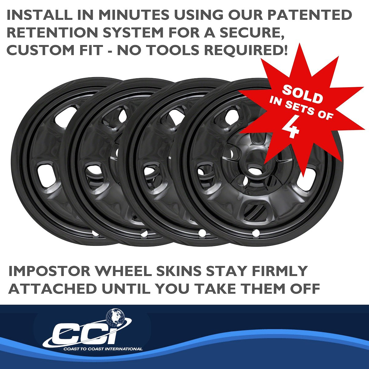 Coast2Coast Wheel Skins & Styled Wheel Covers IWCIMP88BLK product image 3