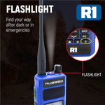 Rugged Radios HAM Radio, 136 MHz To 174 MHz And 400 MHz To 480 MHz Frequency, 1024 Channels And 250 Zone Capacity, 7.4 V DC - R1