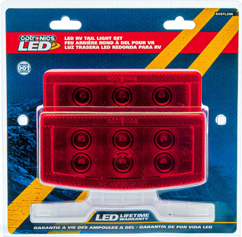 Optronics Trailer Light, LED, 12 V DC, Pack Of 2 - RVSTL20K