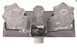 LaSalle Bristol Faucet, 2 Smoked Acrylic Knob Handle, White - 20351W21