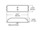 Peterson Manufacturing Clearance Light, Incandescent, 3.91 in Length x 1.20 in Width x 0.84 in Height, Red Lens - V154R
