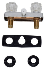 Phoenix Products Shower Control Valve, 2 Valve, Brass Compression Valve, 4 in Center Distance - PF213324