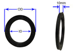 Coyote Wheel Accessories Wheel Hub Centric Ring, 78.1 Millimeter Inside Diameter, 106 Millimeter Outside Diameter, Black, Set Of 4 - 106-7810
