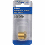 Tru Flate Adapter Fitting, 1/4 in Female NPT x 3/8 in Male NPT, Brass - 21-535