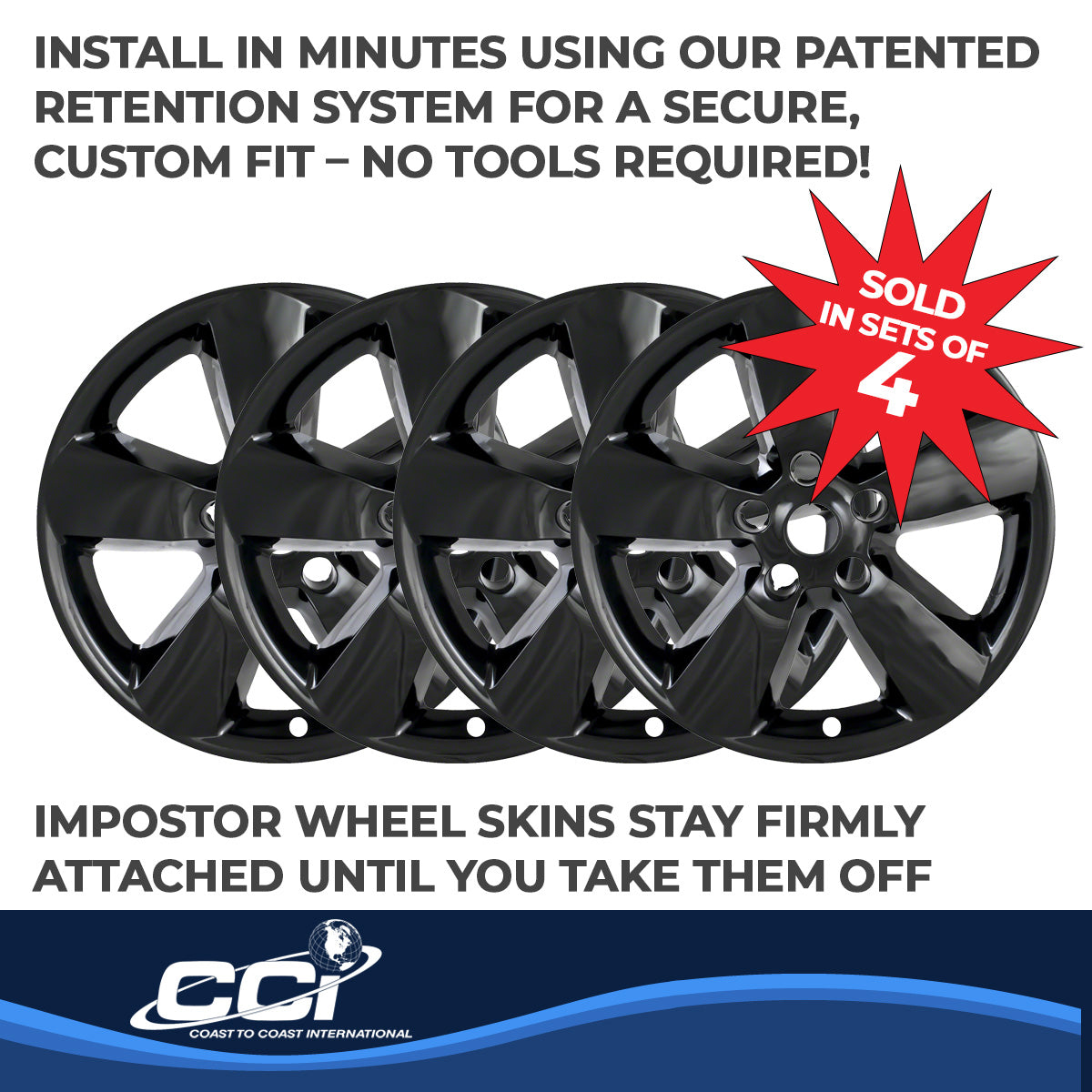 Coast2Coast Wheel Skins & Styled Wheel Covers IWCIMP361BLK product image 4