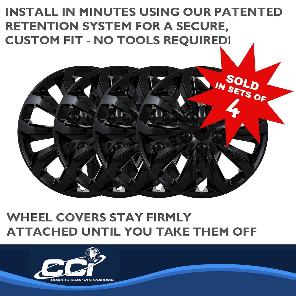 Coast2Coast Universal Wheel Covers 106115BLK product image 5