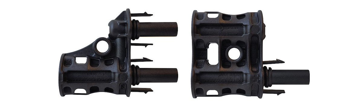 Samlex America Solar Panel Connector, MC4 Male And MC4 Female Connector, 30 amp Maximum/1000 V Maximum, Set of 2 - SBC-2-DC