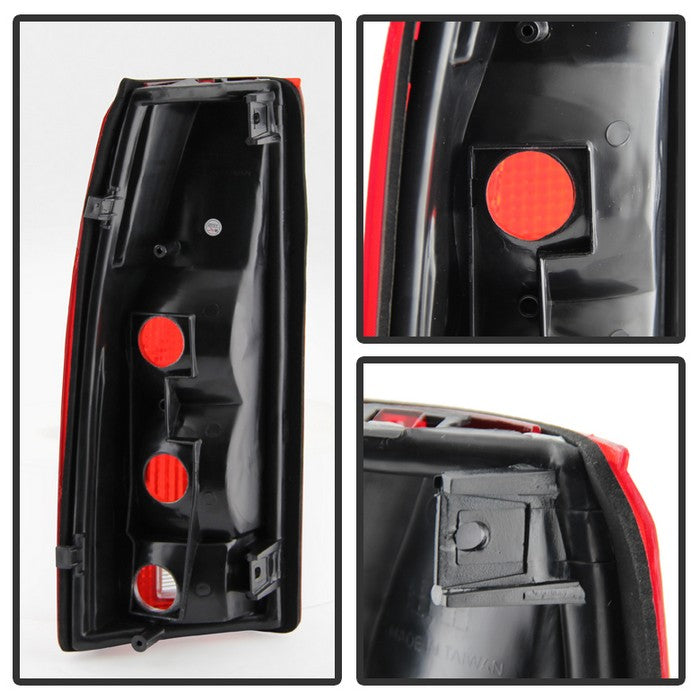 Xtune Tail Light Assembly, Red/Smoke Lens, Black Housing, Set Of 2 - 9028786