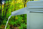 JR Products Drip Rail Gutter Spout, Fits Gutter Rails Up To 1-1/16 in Wide, Polar White, Set Of 2 - 655-PW-A