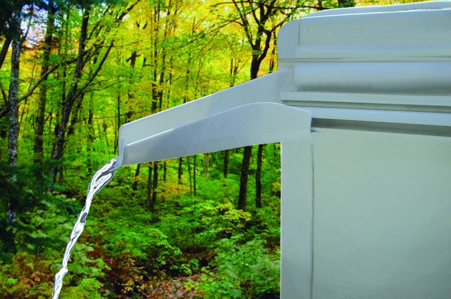 JR Products Drip Rail Gutter Spout, Fits Gutter Rails Up To 1-1/16 in Wide, Polar White, Set Of 2 - 655-PW-A