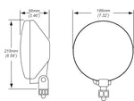 HELLA Driving/Fog Light, 700FF Series, H3 Halogen Clear Bulb, 7.3 in Round - 010032001