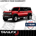 TrailFX Nerf Bar, TFX 4" Oval Tube Side Steps, 4 in Oval Straight, Black - A1555T