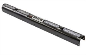 Westin Public Safety Bumper Push Bar Top Channel Cover, For Westin Elite Series Bumper Push Bar, With 4 Whelen Light Mounting Holes, Black - 36-6005W4