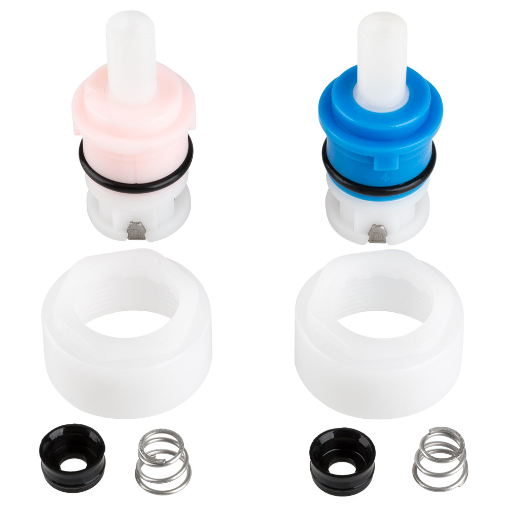 Dura Faucet Faucet Stem And Bonnet, 1/4 Turn Washerless Valve Compression, With 2 Seat/2 Spring Assembly/Bonnet Nuts - DF-RK200