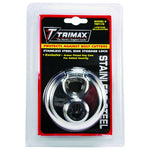 Trimax Locks Padlock, 70 Millimeter Body Diameter/Round, 10 Millimeter Diameter Shackle, Stainless Steel - TRP170