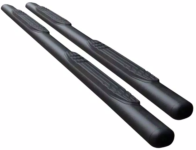 Big Country Nerf Bar, 4 in Oval Straight, Textured Powder Coat, Black - 104269800