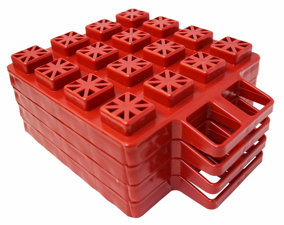 Valterra Leveling Block, Safe Up To 40000 lb Gross Vehicle Weight, Red, Set Of 4 - A10-0916