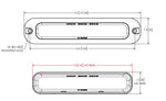 Ecco Electronic Warning Light, ED3705 SERIES, 1.4 in Height x 6.2 in Width x 0.6 in Depth, 6 Directional LEDs - ED3705A