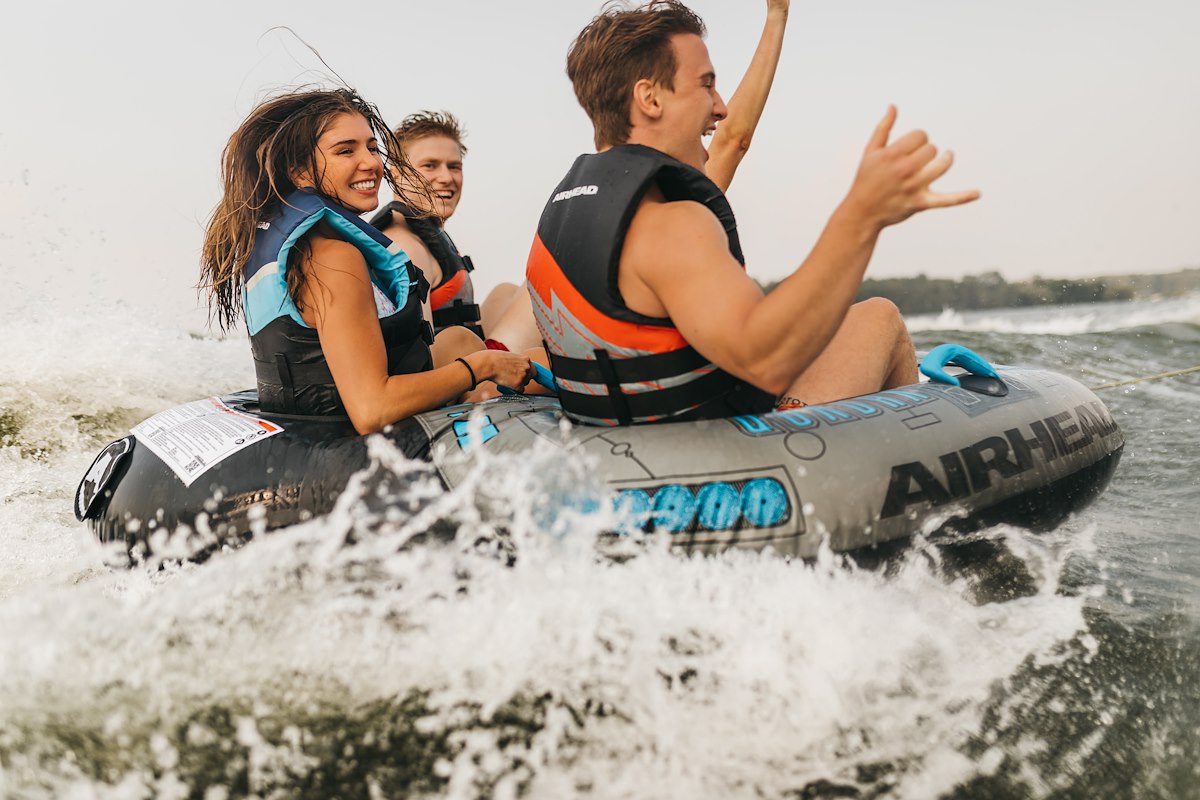 Airhead PFD - Personal Floatation Device, Fits Chest Sizes 22 in To 25 in, Black/Grey And Orange - 30084-02-A-BR