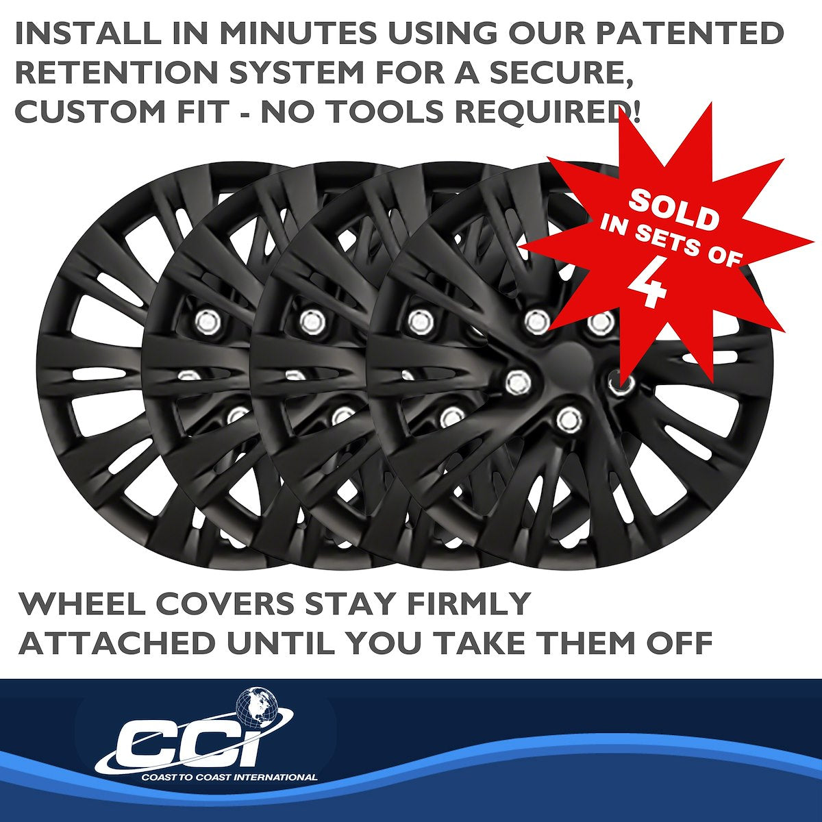 Coast2Coast Universal Wheel Covers IWC103715BLK product image 4